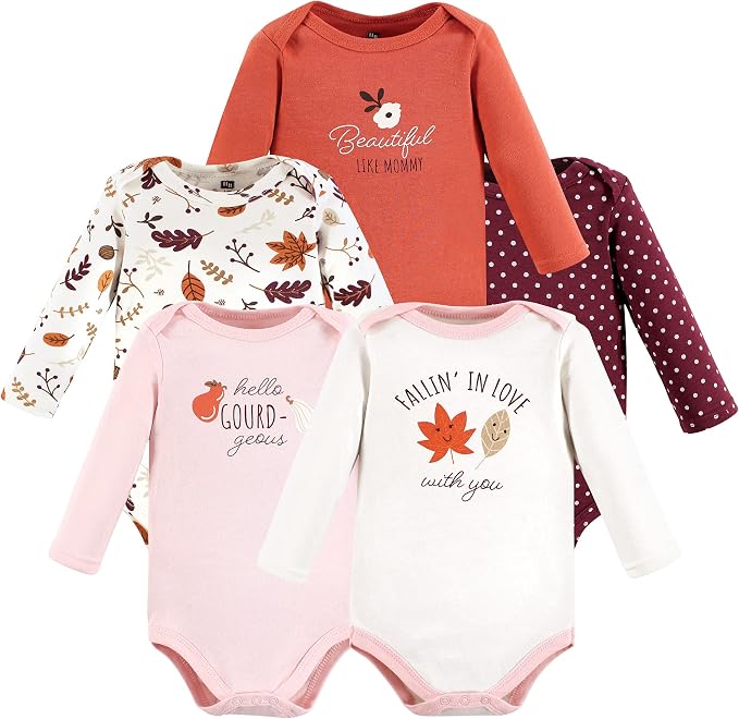 Hudson Baby baby-boys Cotton Long-sleeve Bodysuits 5-pack by HudsonBaby