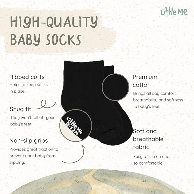 Little Me 20-Pack Newborn Baby Infant & Toddler Unisex Socks, - Image 2