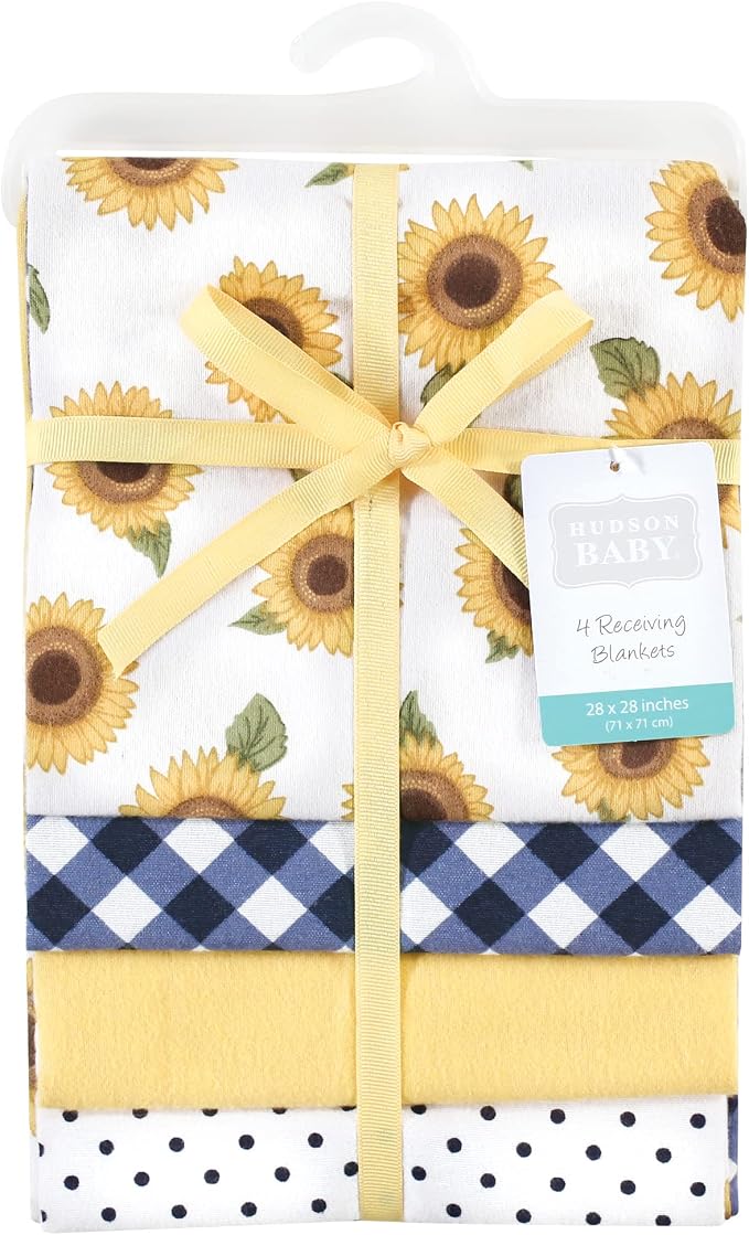 Hudson Baby Unisex Baby Cotton Flannel Receiving Blankets, One Size - Image 2