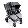 Gaggle by Foundations Roadster Duo Side by Side Double Stroller | Lightweight Compact Double Stroller for Toddlers | Easy to Fold & Maneuver | Amusement Park Approved | Black
