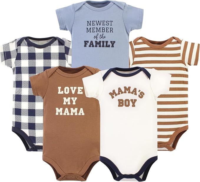 Hudson Baby Unisex Baby Cotton Bodysuits 5-pack by HudsonBaby