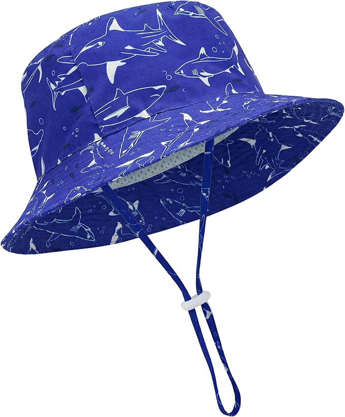 Baby Sun Hat Kids Summer Sun Protection Toddler Bucket Hat Wide Brim Adjustable by HONGTEYA