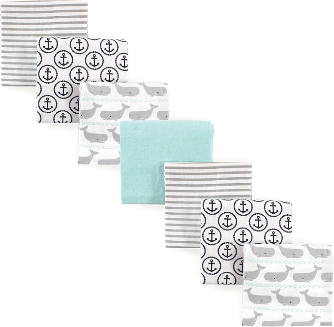 Hudson Baby Unisex Baby Cotton Flannel Receiving Blankets Bundle, One Size by HudsonBaby