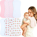 Baby Burp Cloths 8-Pack, Waterproof Burping Cloths, 4-Layer Super Absorbent & by Benoxine
