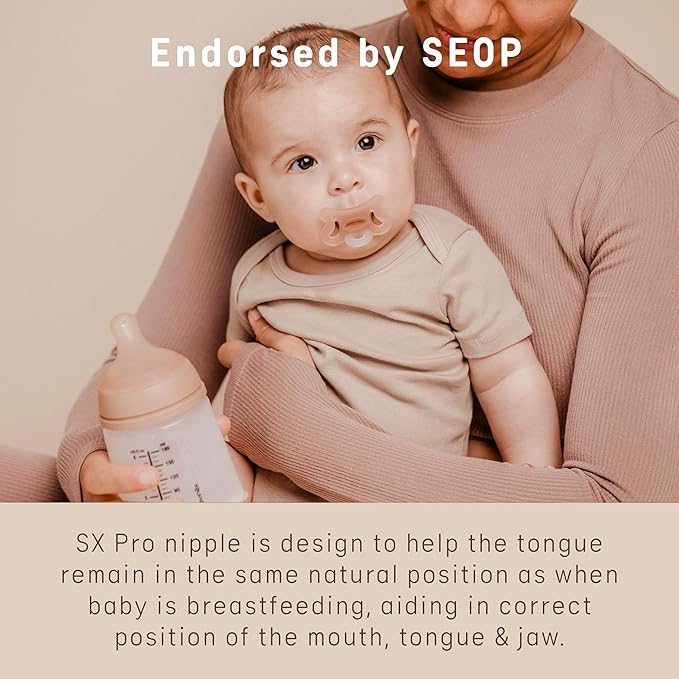 Suavinex Zero Zero Silicone Baby Pacifier w/SX Pro Physiological Pacifier Nipple (-2-2M), Light