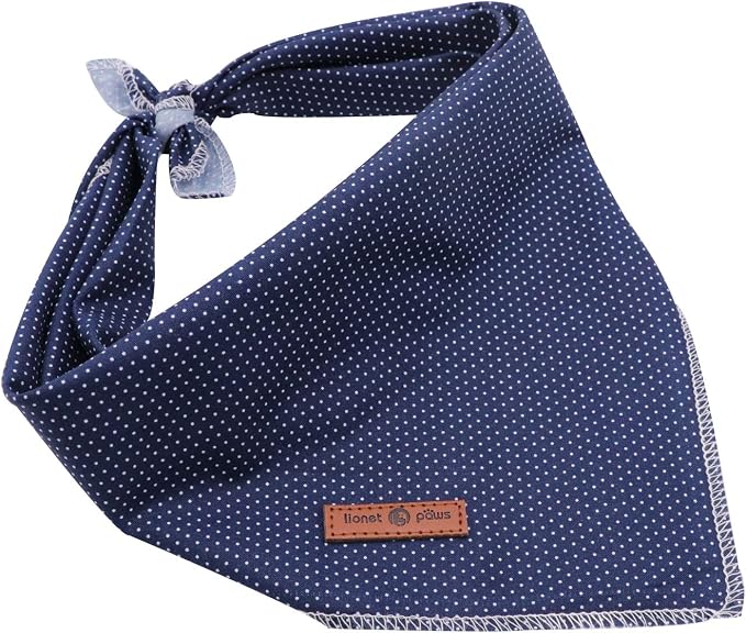 Lionet Paws Dog Bandana for Small Medium Large Dogs, Cat Kerchief Blue DOIT - Image 8
