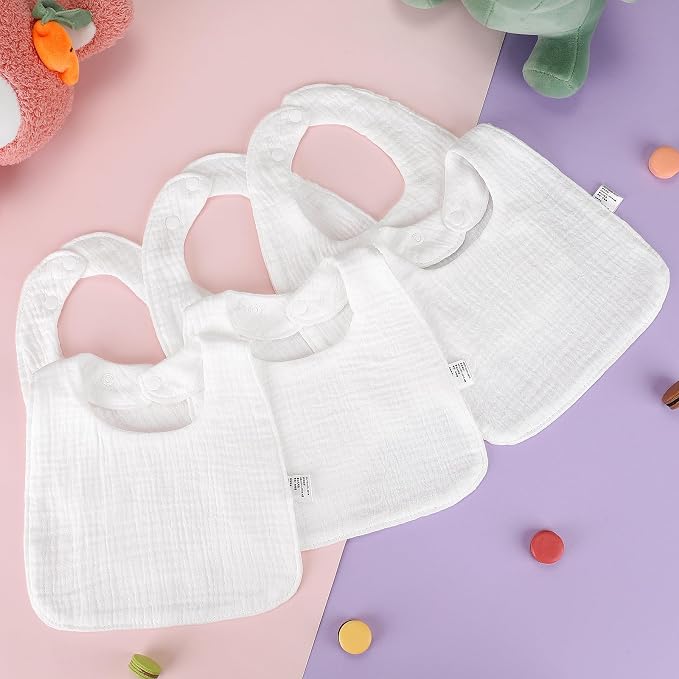 Accmor Muslin Baby Bibs, 6 Pack Soft Cotton Baby Bandana Drool Bibs - Image 7