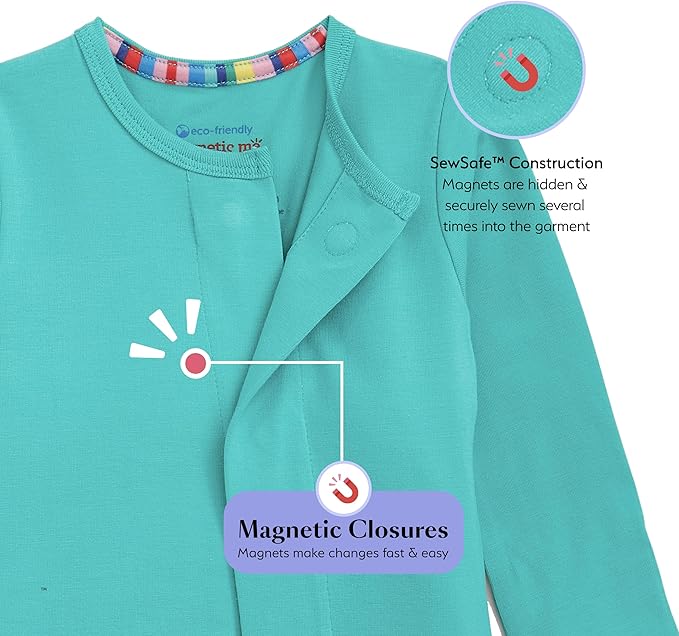Magnetic Me Cloudstretch 4-Pack Bundle | Magnetic Baby Footie Pajamas - Image 3