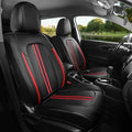 FREESOO Leather Car Seat Covers Full Set, Waterproof Black Seat Covers for Cars Trucks SUV, Luxury Car Seat Covers Front Seats and Back, Automotive Car Seat Cushion Protector Fit for Most Vehicles
