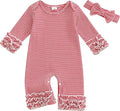 Newborn Baby Girl Clothes Jumpsuit Ruffle Romper Bodysuit Pants Headband by Ursobutegl