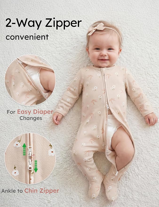 Yoofoss Baby Pajamas 100% Organic Cotton Baby Sleepers - Image 3
