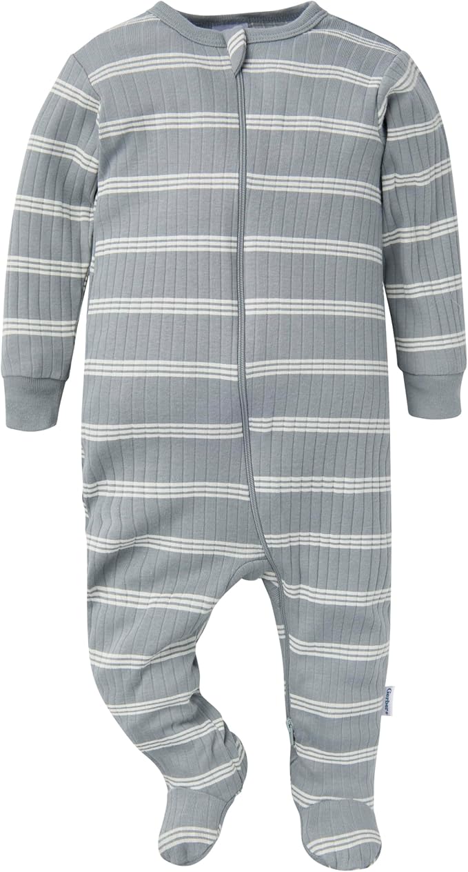 Gerber baby-girls Baby Unisex 2-pack 2-way Zip Textured Sleep 'N Play - Image 4
