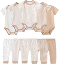 Baby Bodysuit and Pant Set Cotton Ribbed Mix Infant Girl Clothes | Unisex by ZAVBABY