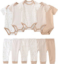 Baby Bodysuit and Pant Set Cotton Ribbed Mix Infant Girl Clothes | Unisex by ZAVBABY