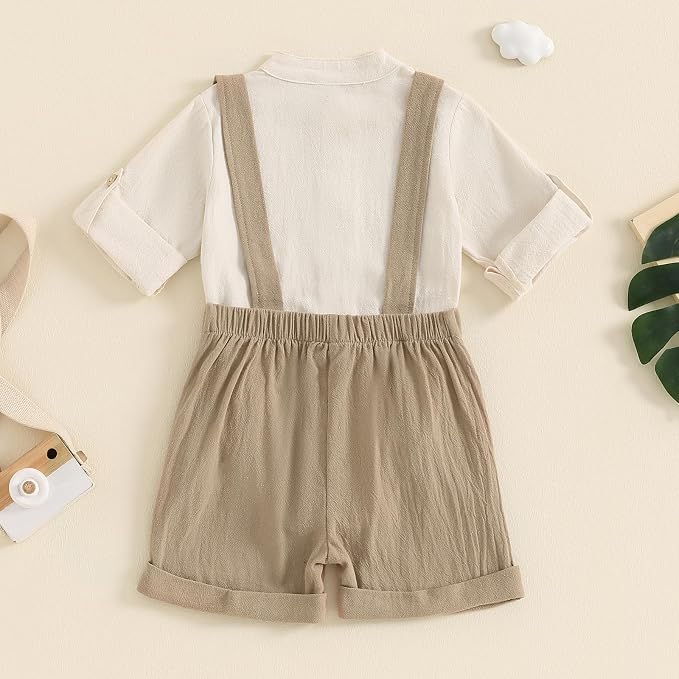 PUHHAPIEY Baby Boy Gentleman Wedding Outfit Dress Romper Suspender Pants | 0 3 - Image 3