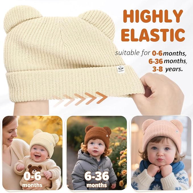 DANMY Baby Beanie Winter Knit Hat - Image 5