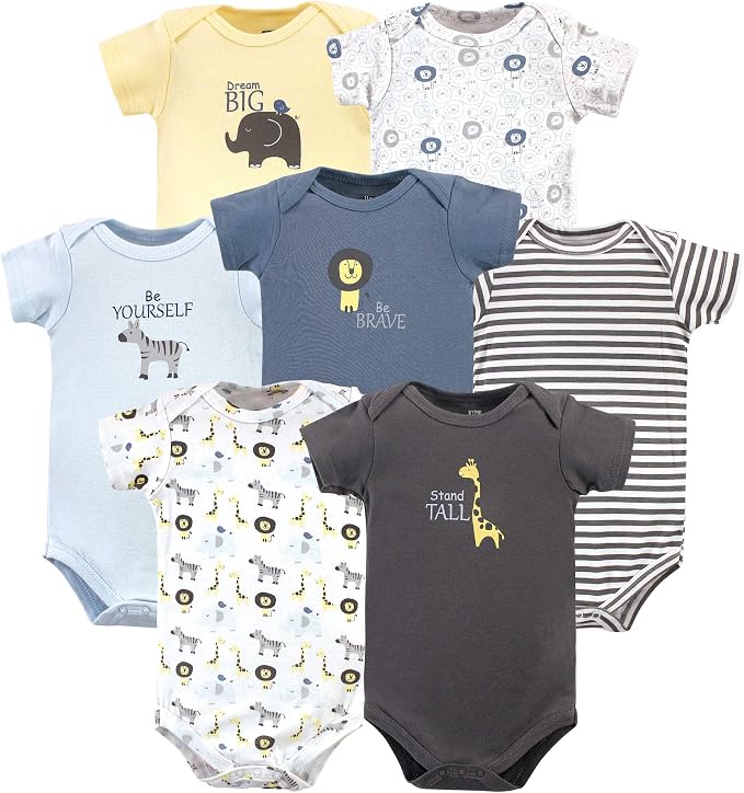 Hudson Baby Baby Boys' Cotton Bodysuits 7-pack by HudsonBaby