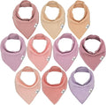 DiaperSquad's Baby Bibs for Drooling and Teething, Bibs for Boys, Baby Girl - Solid Cotton Baby Drool Bibs