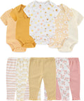 Baby Bodysuit and Pant Set Cotton Ribbed Mix Infant Girl Clothes | Unisex by ZAVBABY