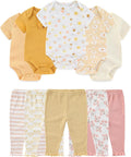 Baby Bodysuit and Pant Set Cotton Ribbed Mix Infant Girl Clothes | Unisex by ZAVBABY