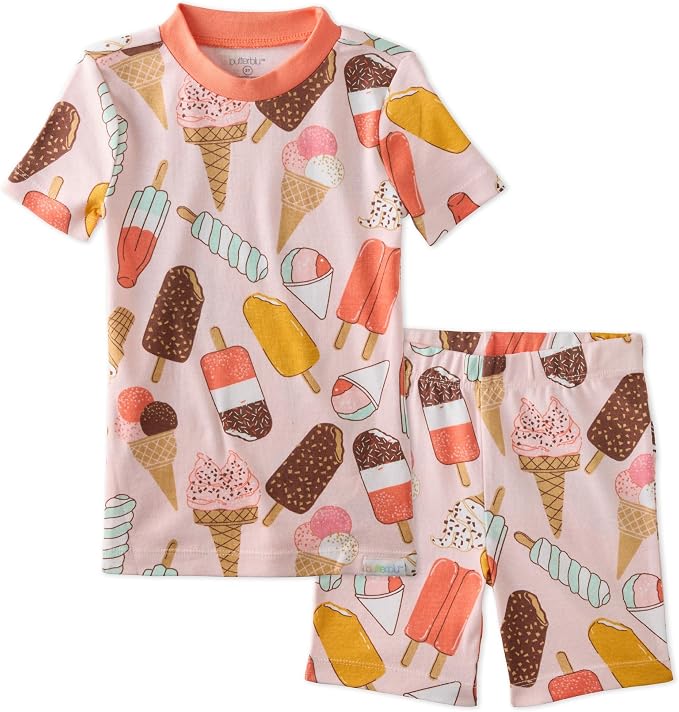 Butterblu Shade Snug-fit 2-Piece Short Sleeve PJs 100% Organic Cotton by Butterblu