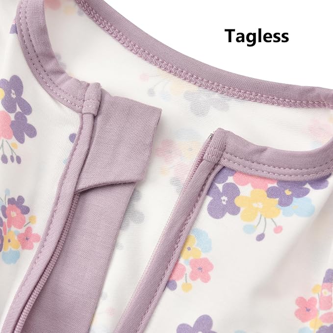 Aablexema Baby Short Sleeve Footless Pjs Zipper Romper 3-Pack | Soft Breathable - Image 4