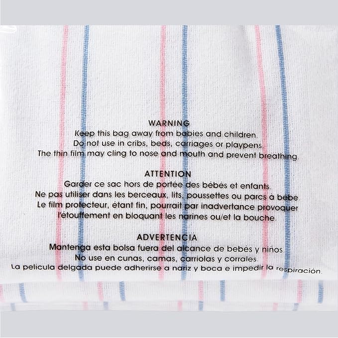Medline Candystripe Baby Receiving Blanket, 100% Cotton, 36 x36 in - Image 6