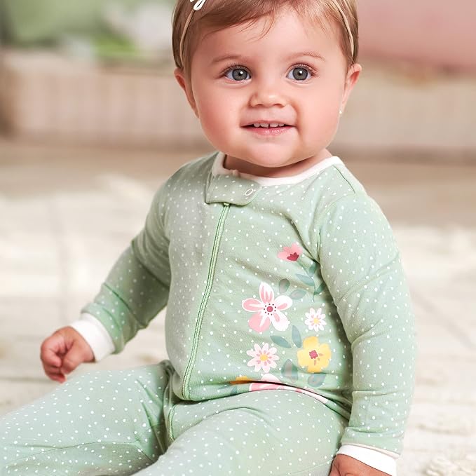 Gerber Baby Girls 4-Pack Sleep 'N Play Footie - Image 10