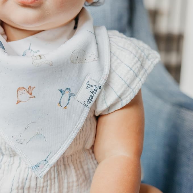 Copper Pearl Baby Bibs 4 Pack, Printed Bandana Drool Bibs - Image 6