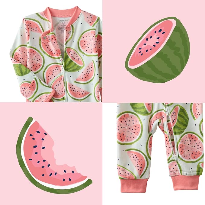 Butterblu Shadow Sleep & Play 100% Cotton Footless Two Way Zip Front PJs - Image 5