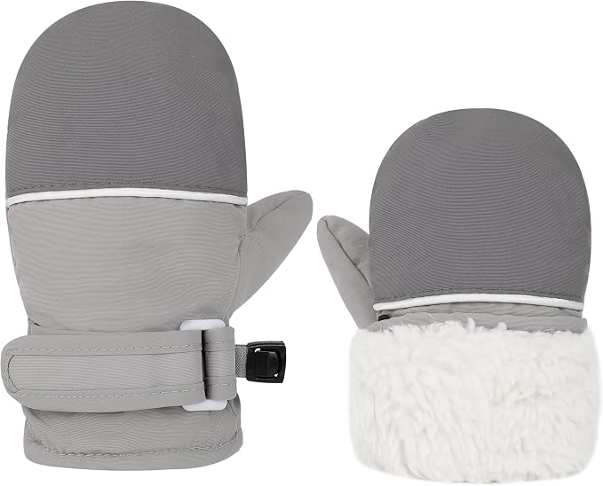 Toddler Gloves Kids Mittens Winter Warm Lined Fleece Gloves Waterproof Snow by Slivery+Color