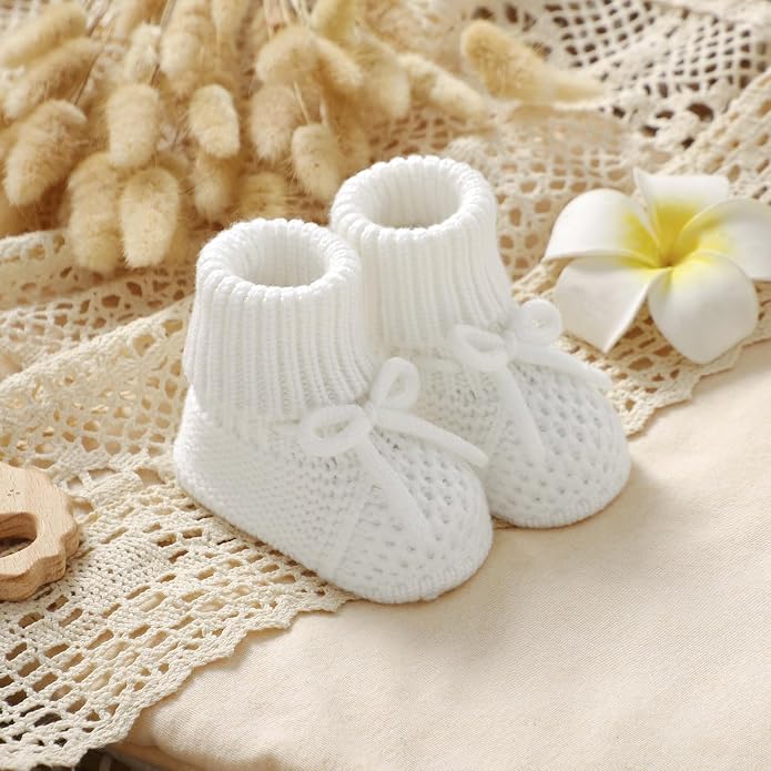 Newborn Shoes Knitted Baby Booties Infant Boys Girls First Walkers | Handmade - Image 4