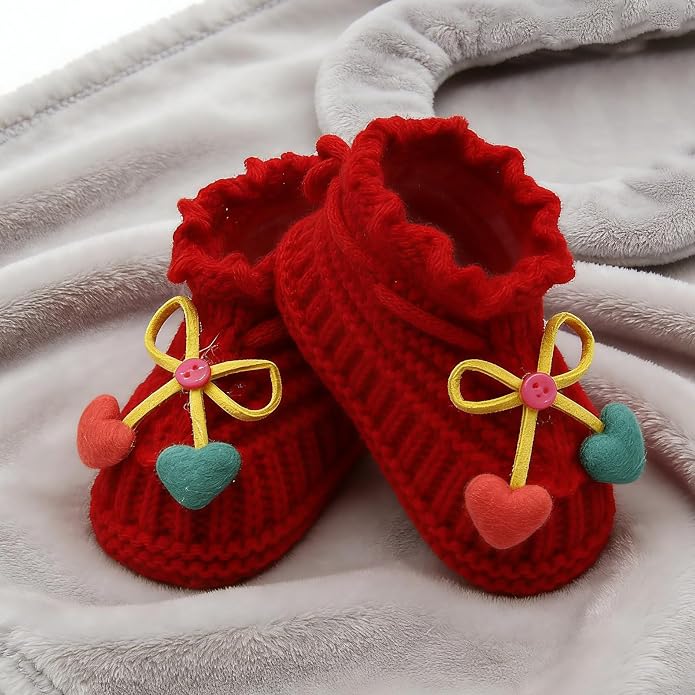 Infant Baby Boys Girls Knitted Booties Soft Cute First Walking Socks Shoes | - Image 5
