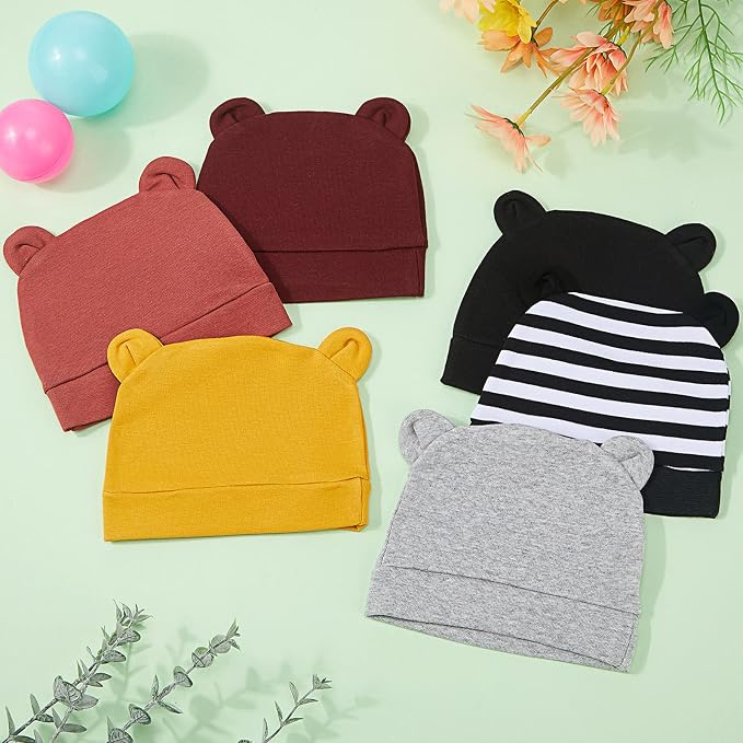 Geyoga Pieces Newborn Baby Hat Bear Ears - Image 4