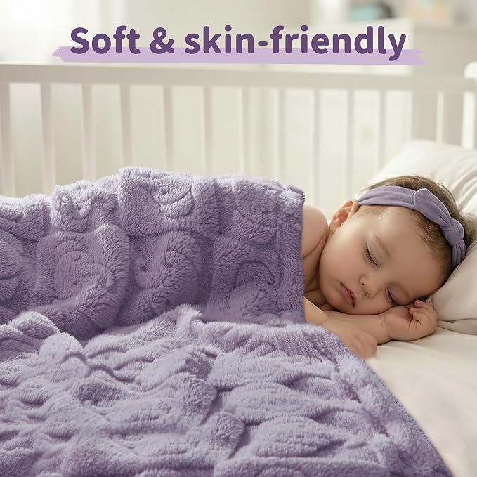 Pro Goleem Elephant Baby Blanket, Baby Fleece Blanket - Image 6