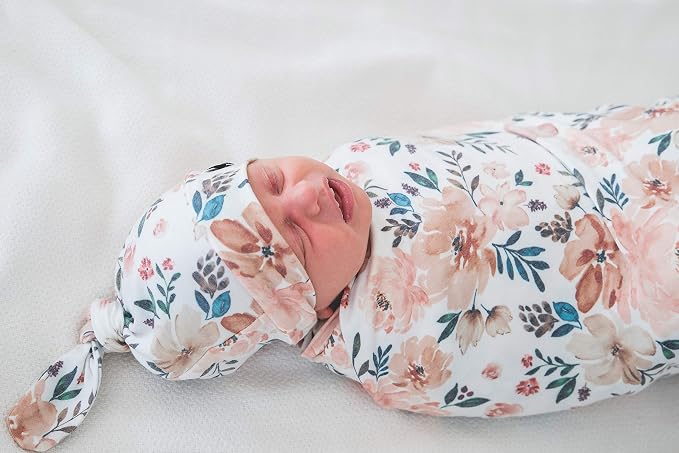 Copper Pearl Swaddle Blankets for Newborns | Soft Stretchy Receiving Blankets - Image 8