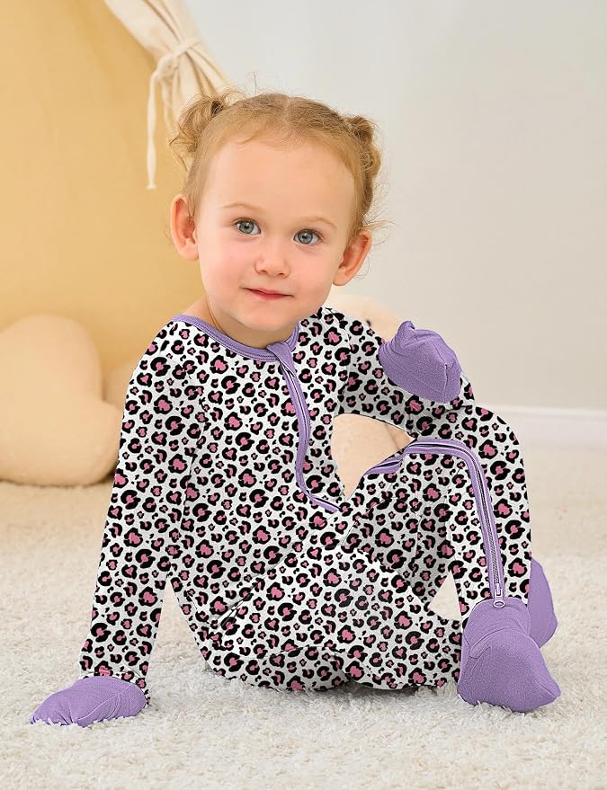 Jimonda Unisex Baby Zipper Footies Pajamas 3-Pack - Image 3