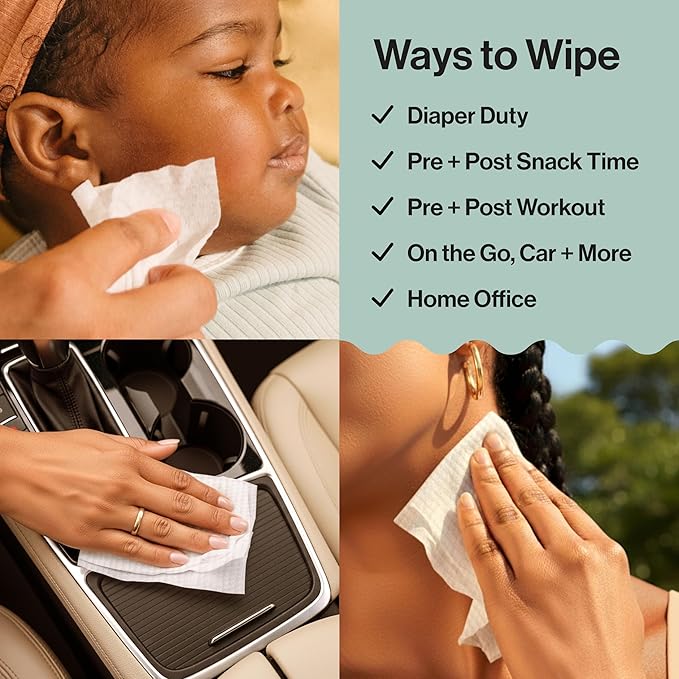 The Honest Company Clean Conscious Multi-Use Wipes, Unscented Hypoallergenic Baby Wipes for Sensitive Skin, 99% Water Plant-Based Compostable Wipes, Pattern Play, 720 Count