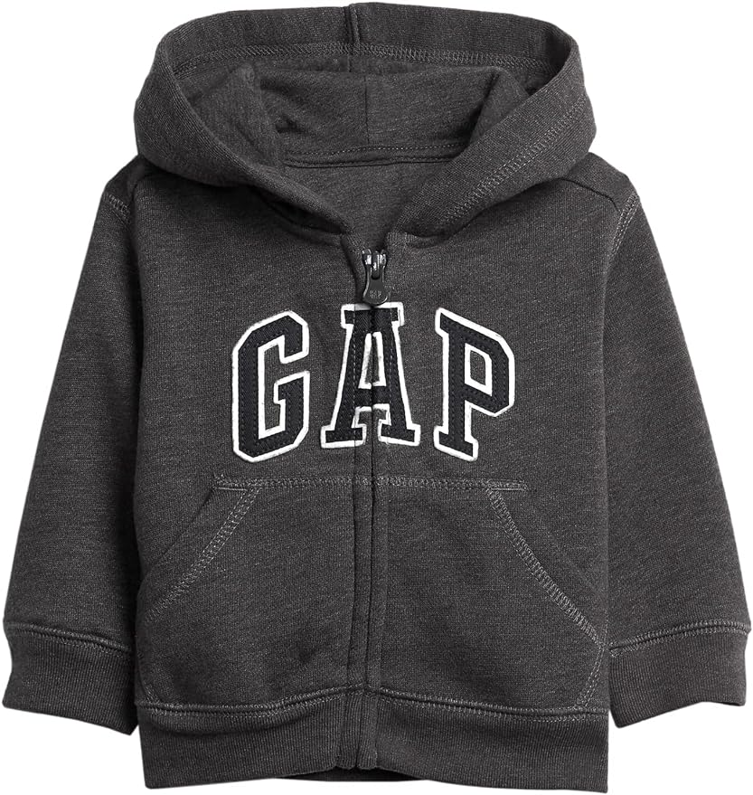 GAP Baby Boys' Playtime Favorites Logo Full Zip Hoodie Hooded Sweatshirt by GAP