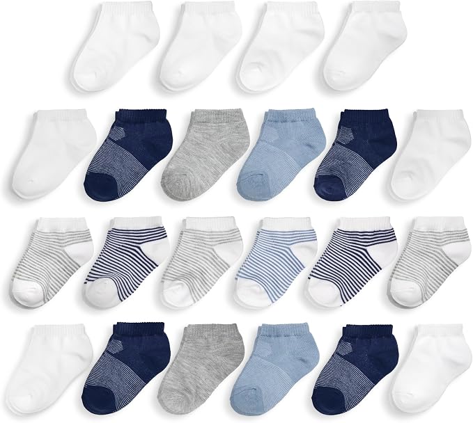 Fruit of the Loom Baby 22-Pack Grow & Fit Flex Zones Low Cut Stretch Socks by FruitoftheLoom
