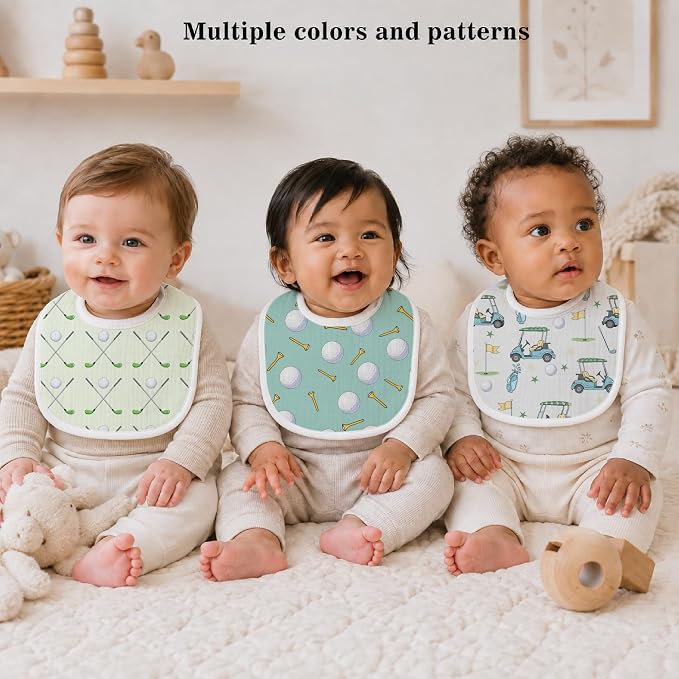 Baby Bibs for Baby Boys Girls 6-Pack - Image 4