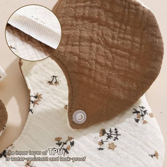 Organic Cotton Muslin Baby Bibs - Image 7
