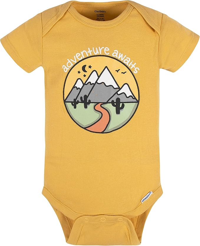 Gerber Baby Boys & Girls 8-Pack Short Sleeve Onesies Bodysuits - Image 3