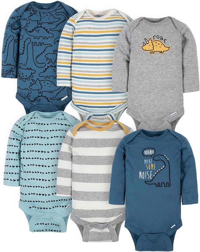 Gerber Baby Boys 6-Pack Long Sleeve Onesies Bodysuit by Gerber