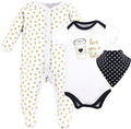 Hudson Baby Unisex Cotton Sleep and Play, Bodysuit and Bandana Bib Set by HudsonBaby