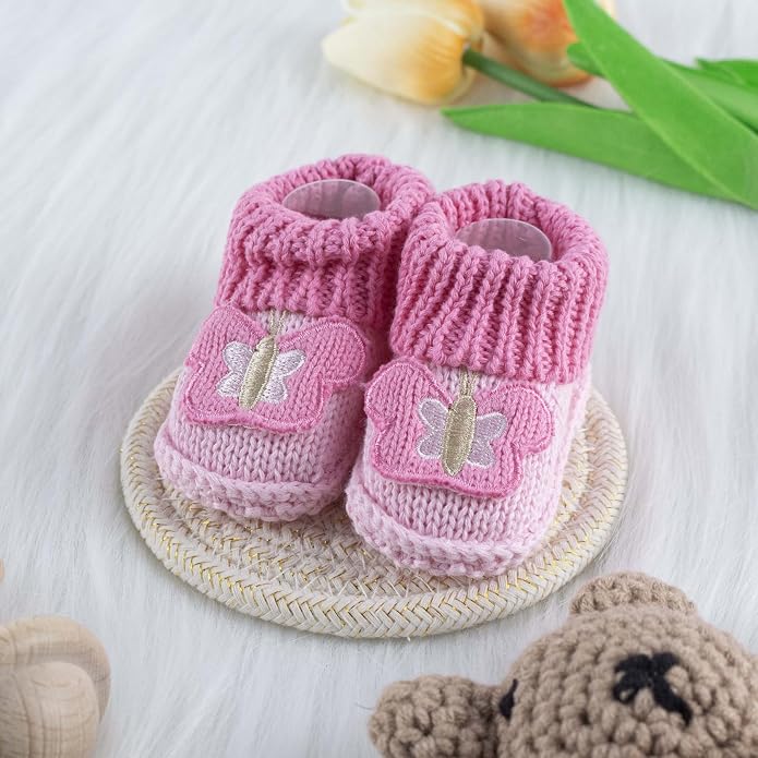 Baby Booties Newborn Infant Hand Crochet Knit Cotton Shoes Booties First - Image 3