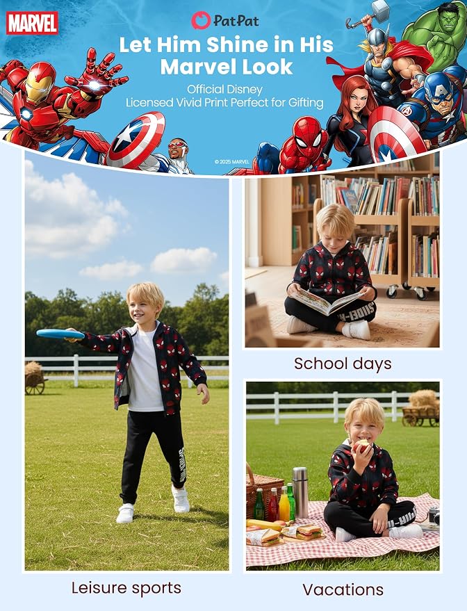 Marvel Zipper Hoodie Spiderman Hood Sweatshirt Hulk Cardigan Boy Girl 2-12Y | - Image 6