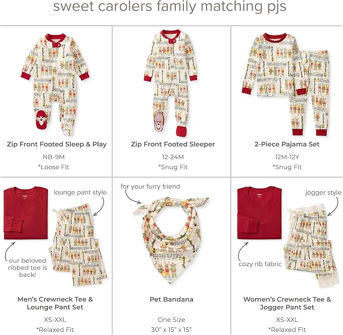 Burt's Bees Baby Matching Family Jammies, Organic Cotton, Holiday Pajamas - Image 7