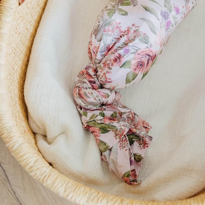 Copper Pearl Swaddle Blankets for Newborns | Soft Stretchy Receiving Blankets - Image 3