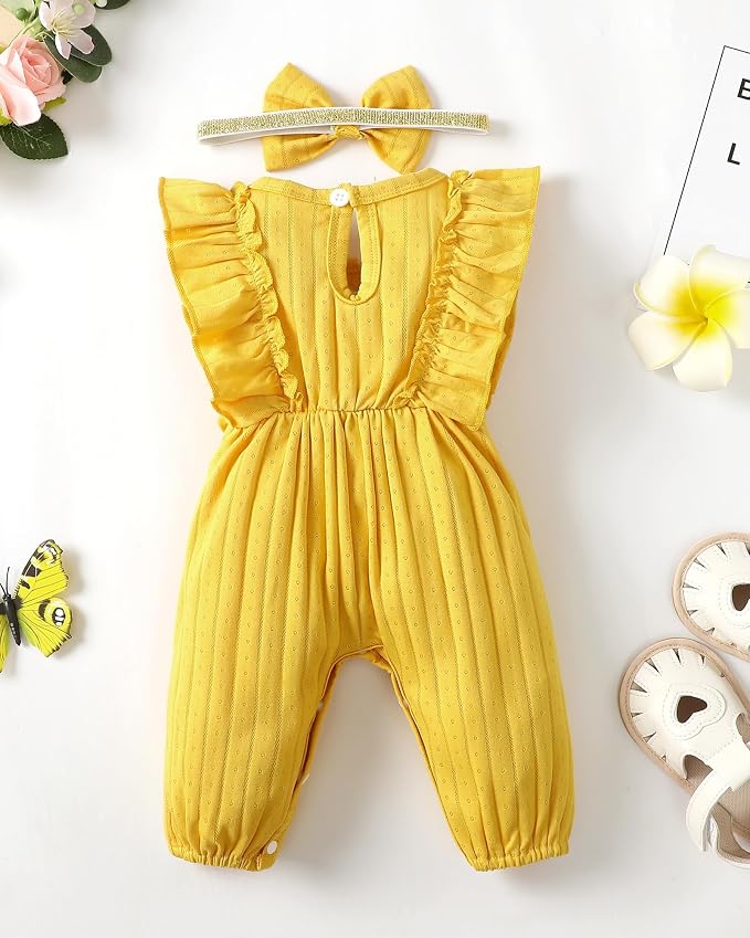 Mioglrie Newborn Baby Girl Clothes 1 Piece Infant Fall Winter Romper Outfit | - Image 3